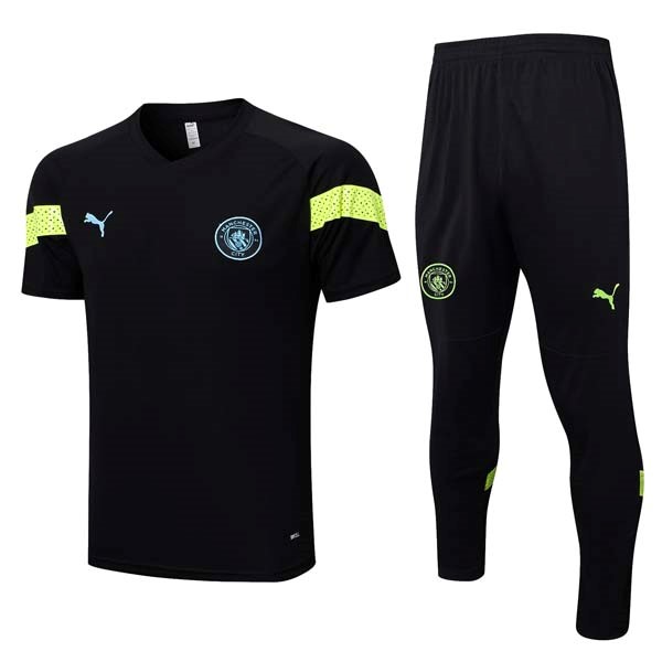 Polo Manchester City Conjunto Completo 2023 2024 Negro